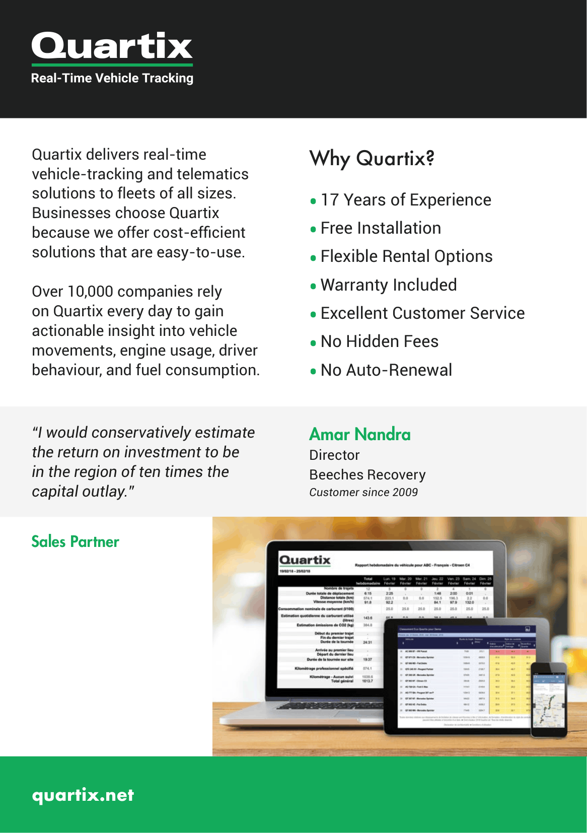 Quartix sales partner overview